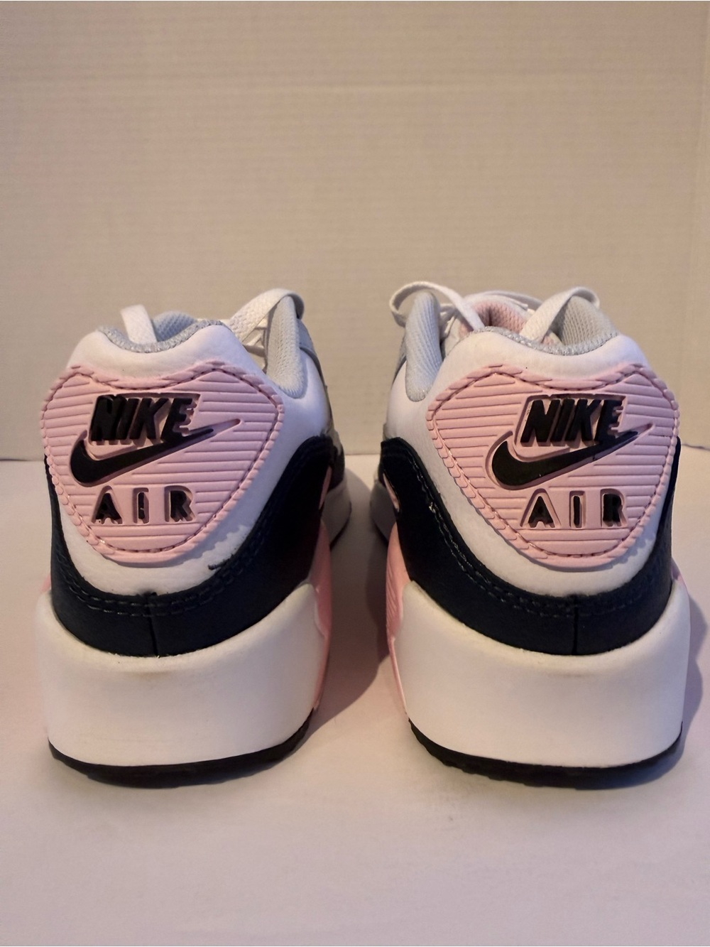 Nike Air Max 90 White, Black & Light Pink - Picture 3 of 5